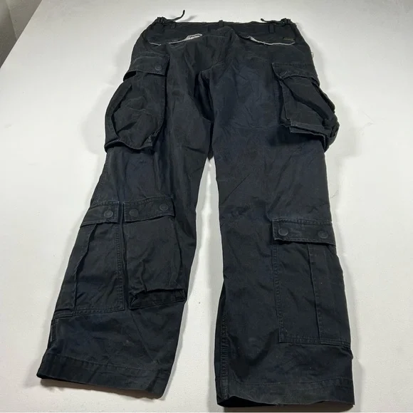 Maharishi Mens Medium (32x29) Black Cargo Buckle Strap Military Tactical Pants
